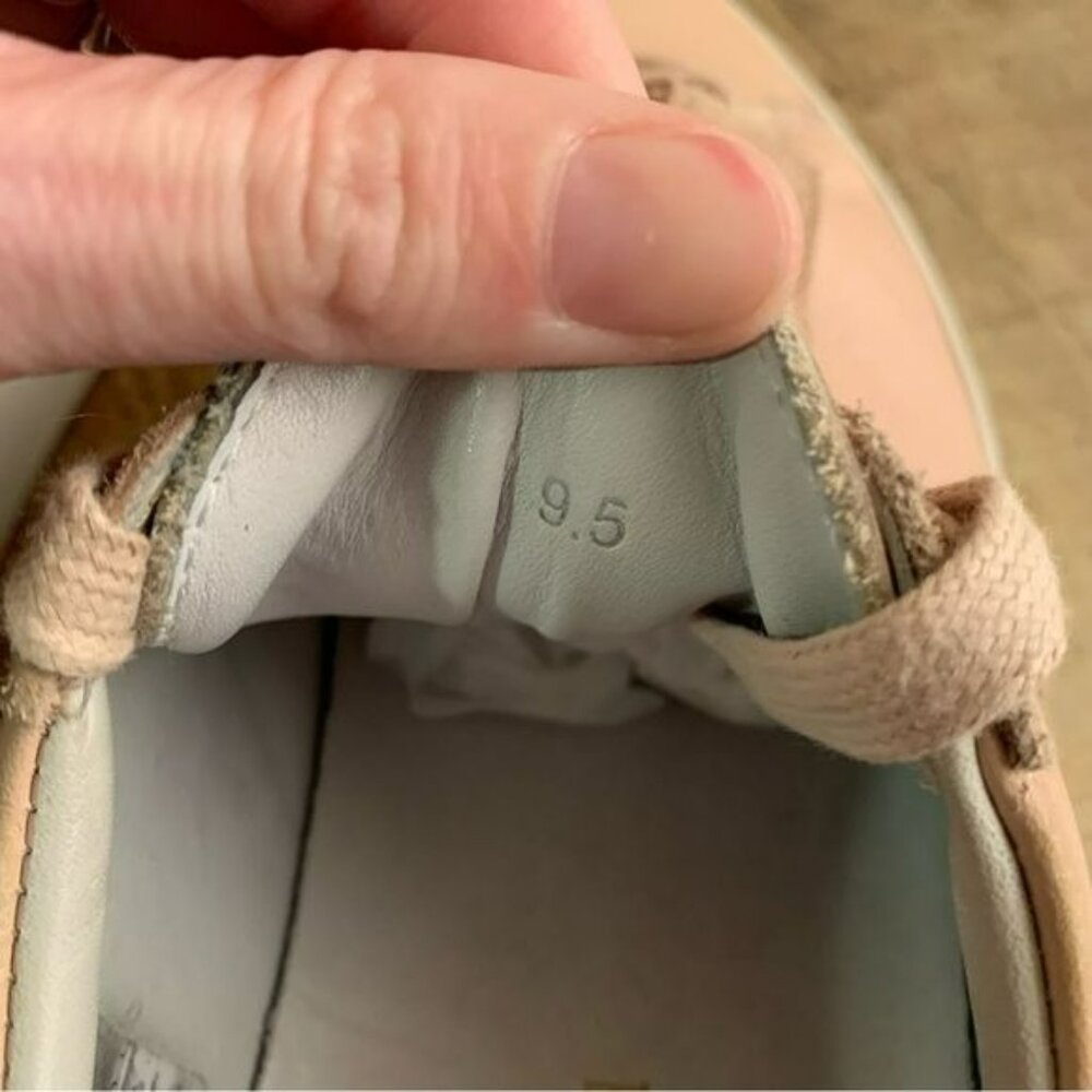 Freshly picked womens blush pink leather sneakers -9.5 - Picture 6 of 12